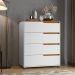 Cômoda 80cm com 4 Gavetas Multimóveis CR35243 Branco/Nature