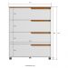 Cômoda 80cm com 4 Gavetas Multimóveis CR35243 Branco/Nature