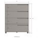 Cômoda 80cm com 4 Gavetas Multimóveis CR35243 Cinza
