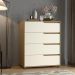 Cômoda 80cm com 4 Gavetas Multimóveis CR35243 Mel/Champanhe