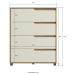 Cômoda 80cm com 4 Gavetas Multimóveis CR35243 Mel/Champanhe