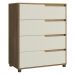 Cômoda 80cm com 4 Gavetas Multimóveis CR35243 Mel/Champanhe