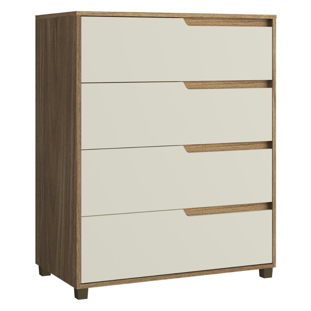 Cômoda 80cm com 4 Gavetas Multimóveis CR35243 Mel/Champanhe