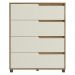 Cômoda 80cm com 4 Gavetas Multimóveis CR35243 Mel/Champanhe