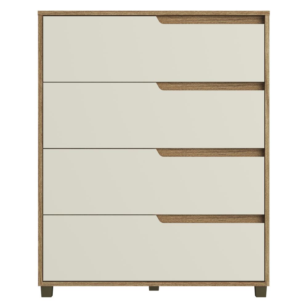 Cômoda 80cm com 4 Gavetas Multimóveis CR35243 Mel/Champanhe