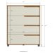 Cômoda 80cm com 4 Gavetas Multimóveis CR35243 Nature/Champanhe