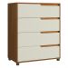 Cômoda 80cm com 4 Gavetas Multimóveis CR35243 Nature/Champanhe