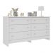 Cômoda Infantil 136cm com 6 Gavetas Multimóveis MP4335 Branco