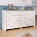 Cômoda Infantil 136cm com 6 Gavetas Multimóveis MP4336 Branco