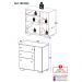 Cômoda Infantil com 1 Porta e 3 Gavetas Flex Algodão Doce Multimóveis MP4246 Branco