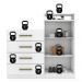 Cômoda com 2 Portas e 4 Gavetas 120cm Multimóveis CR35291 Branco