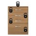 Cômoda com 4 Gavetas 63cm Multimóveis CR35290 Amêndola Touch
