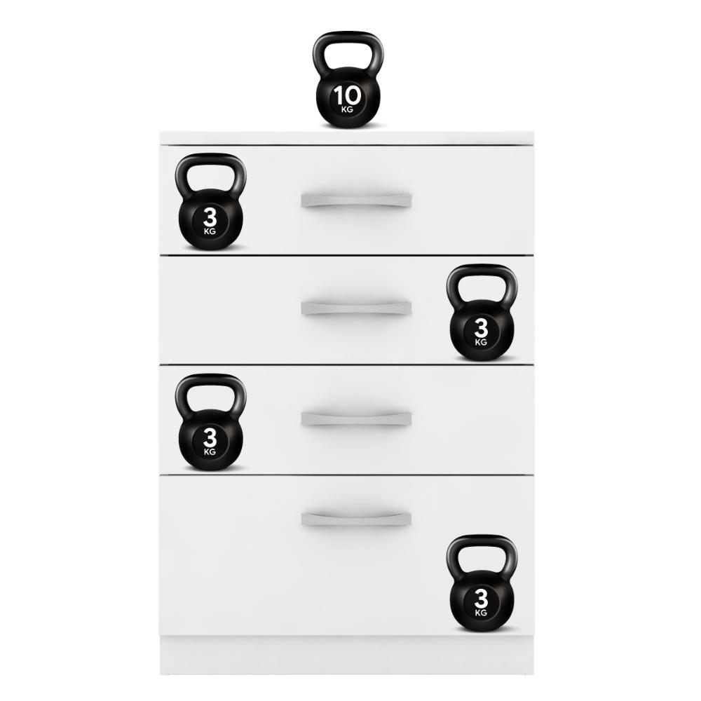 Cômoda com 4 Gavetas 63cm Multimóveis CR35290 Branco