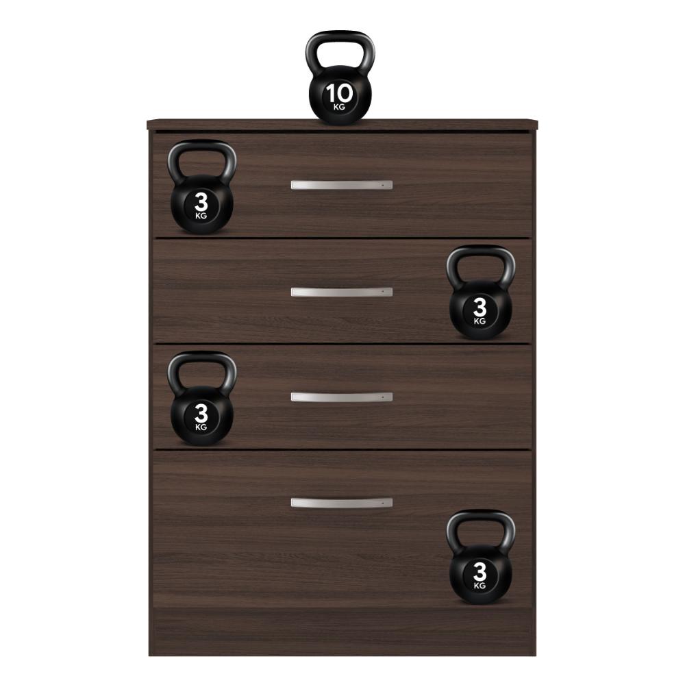 Cômoda com 4 Gavetas 63cm Multimóveis CR35290 Café Touch