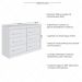 Cômoda com 6 Gavetas 121cm Multimóveis CR35263 Branco
