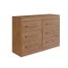 Cômoda com 6 Gavetas 121cm Multimóveis CR35263 Nogueira