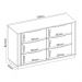 Cômoda com 6 Gavetas 136cm Multimóveis CR35292 Nogueira Touch