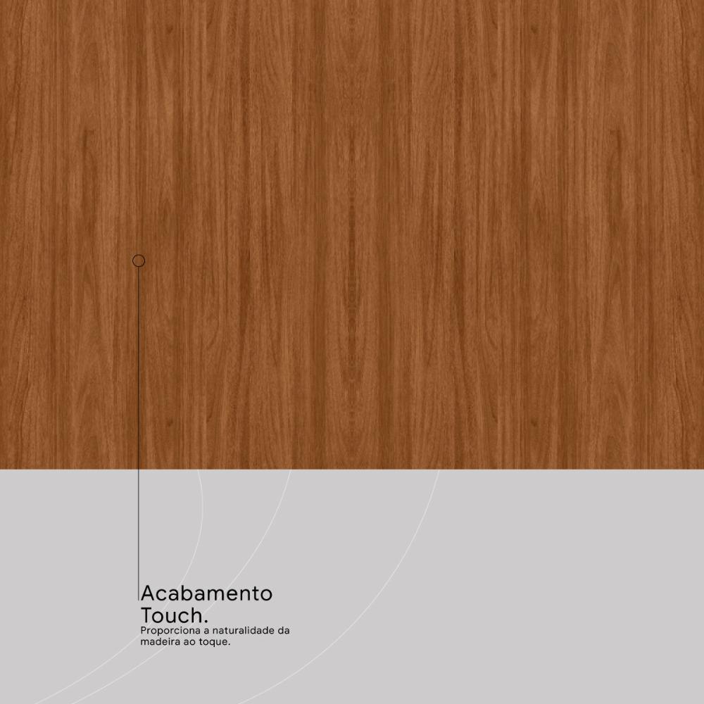 Cômoda com 6 Gavetas 136cm Multimóveis CR35292 Nogueira Touch