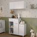 Cômoda/Balcão Infantil com Armário 3 Portas Multimóveis MP4211 Branca