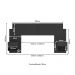 Cabeceira Casal/Queen com 2 Mesas de Cabeceira 232cm Multimóveis MP4325 Preto