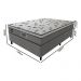 Cama Box Conjugado Casal com Colchão (138x60x188) Stone Gazin CR35340 Natural Cinza