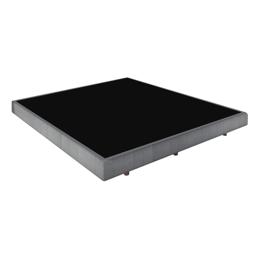 Cama Box Conjugado Casal com Colchão (138x61x188) Nanofiber Gazin CR35306 Cinza Claro