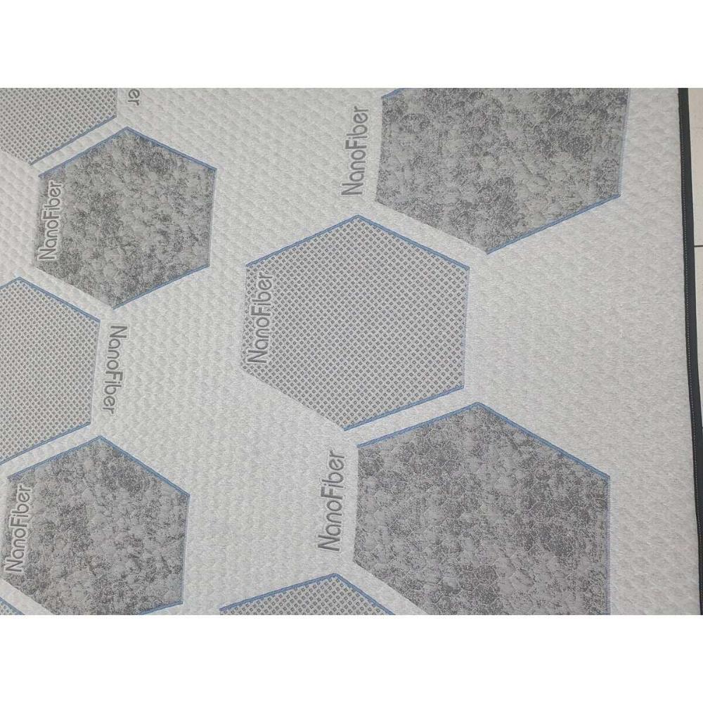 Cama Box Conjugado Casal com Colchão (138x61x188) Nanofiber Gazin CR35306 Cinza Claro