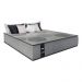 Cama Box Conjugado Casal com Colchão (138x61x188) Nanofiber Gazin CR35306 Cinza Claro