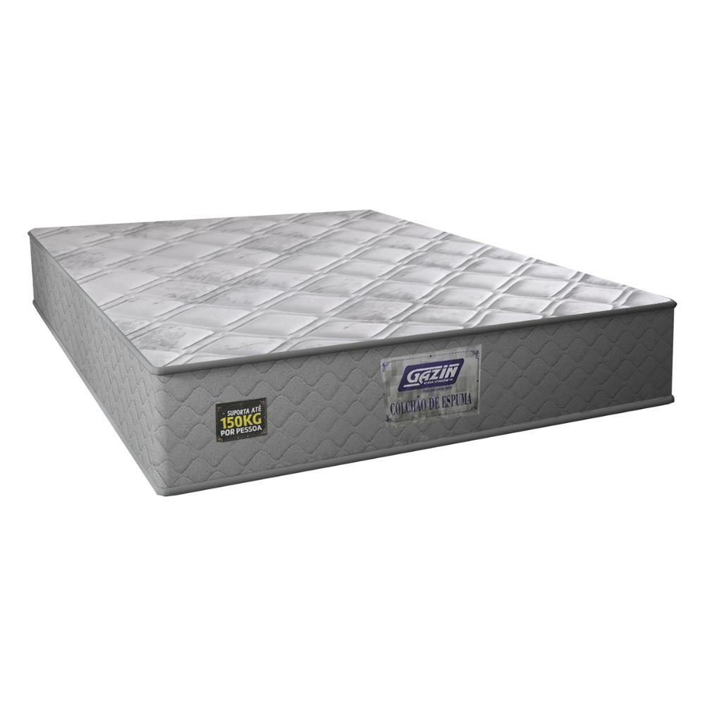 Cama Box Conjugado Casal com Colchão (138x63x188) Sonopromax Gazin CR35335 Cinza