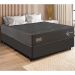 Cama Box Conjugado Casal com Colchão (138x64x188) Orthopedic Plus Gazin CR35308 Cinza/Preto