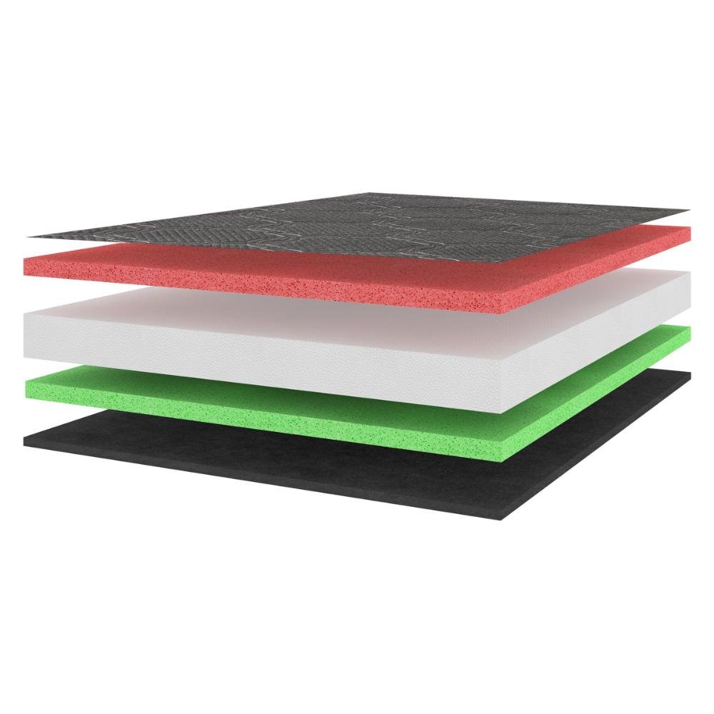 Cama Box Conjugado Casal com Colchão (138x64x188) Orthopedic Plus Gazin CR35308 Cinza/Preto
