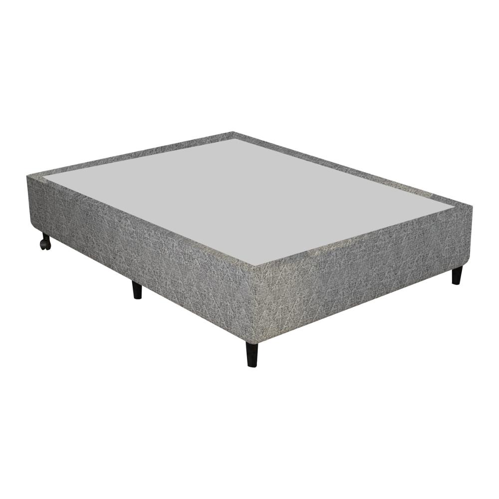 Cama Box Conjugado Casal com Colchão (138x65x188) New York HF Gazin CR35334 Natural Cinza