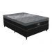 Cama Box Conjugado Casal com Colchão (138x65x188) New York HF Gazin CR35364 Preto