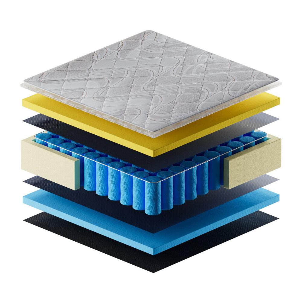 Cama Box Conjugado Casal com Colchão (138x67x188) Safira Gazin CR35346 Castor
