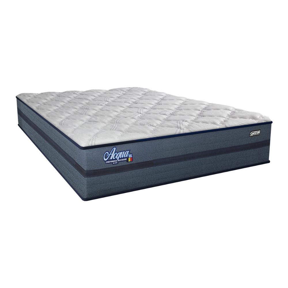 Cama Box Conjugado Casal com Colchão (138x69x188) Acqua Gel Gazin CR35344 Azul Escuro