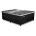 Cama Box Conjugado Casal com Colchão (138x72x188) Black Night Gazin CR35353 Preto/Cinza
