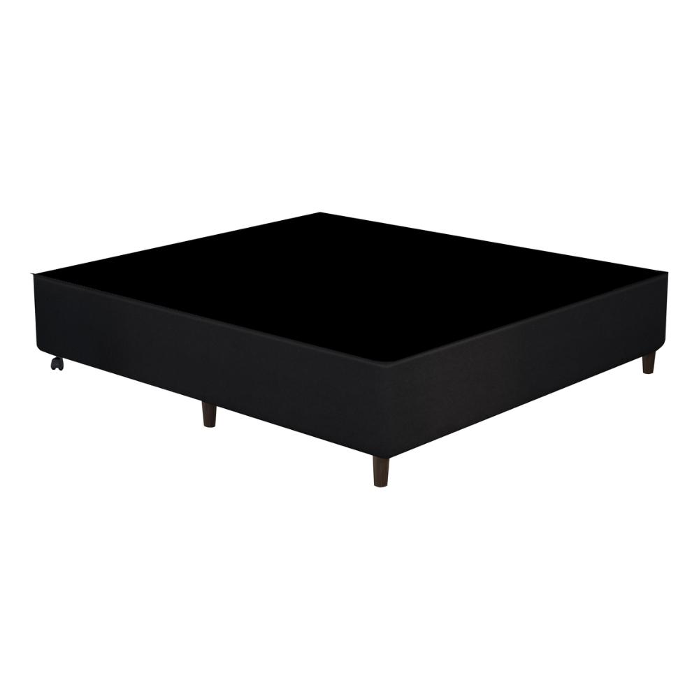 Cama Box Conjugado Casal com Colchão (138x72x188) Black Night Gazin CR35353 Preto/Cinza
