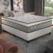 Cama Box Conjugado Casal com Colchão (138x72x188) Império Gazin CR35351 Areia/Off White