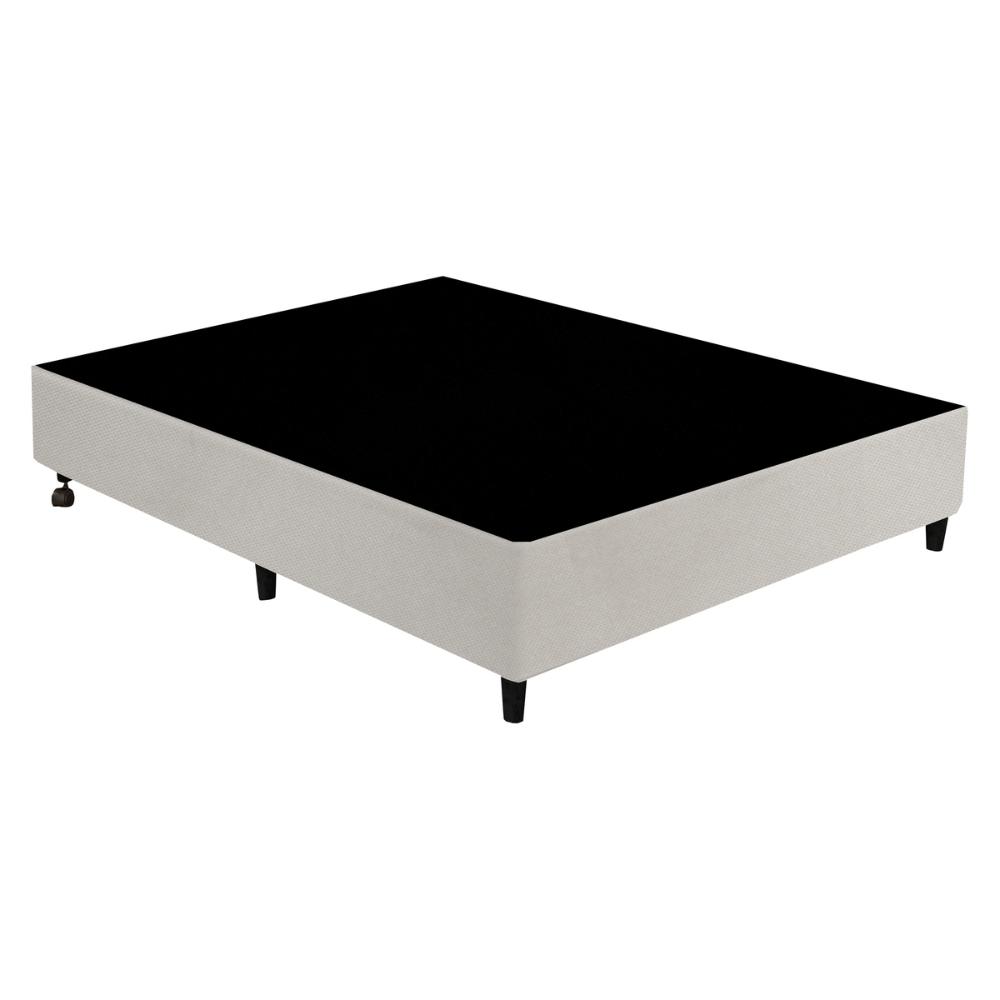 Cama Box Conjugado Casal com Colchão (138x72x188) Império Gazin CR35351 Areia/Off White