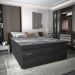 Cama Box Conjugado Casal com Colchão (138x78x188) Royal Black Gazin CR35299 Chumbo Escuro