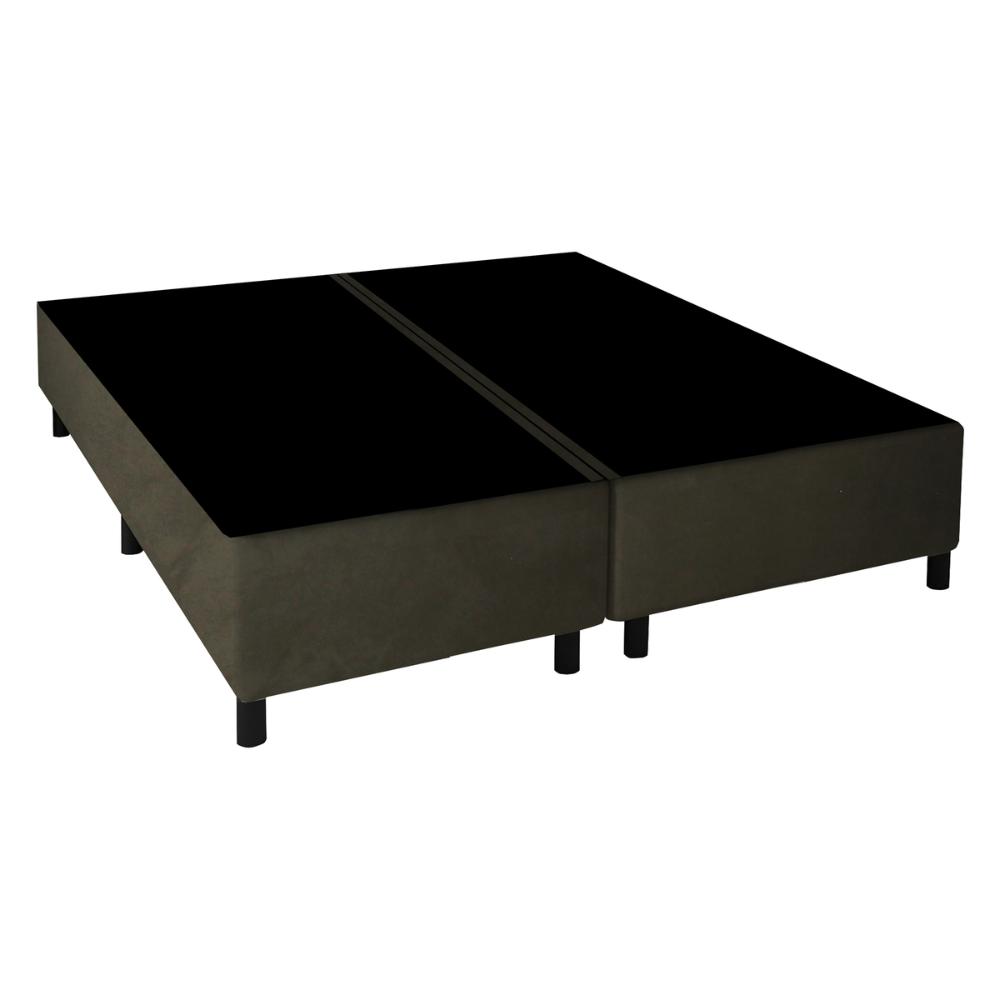 Cama Box Conjugado King com Colchão (193x61x203) Magma Firm Gazin CR35363 Bege/Marrom