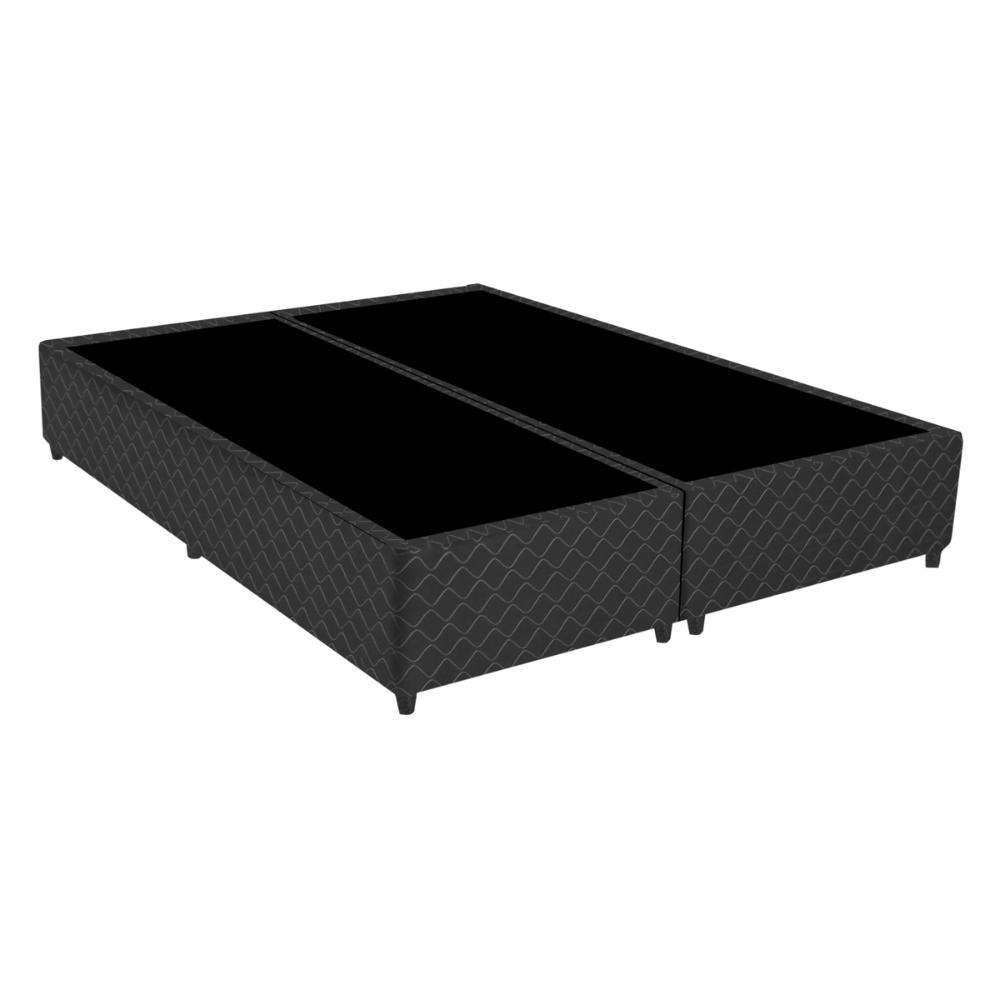 Cama Box Conjugado King com Colchão (193x65x203) New York HF Gazin CR35365 Preto