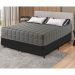 Cama Box Conjugado King com Colchão (193x69x203) Cloud Gazin CR35313 Grafite/Preto