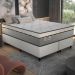 Cama Box Conjugado King com Colchão (193x72x203) Império Gazin CR35352 Areia/Off White