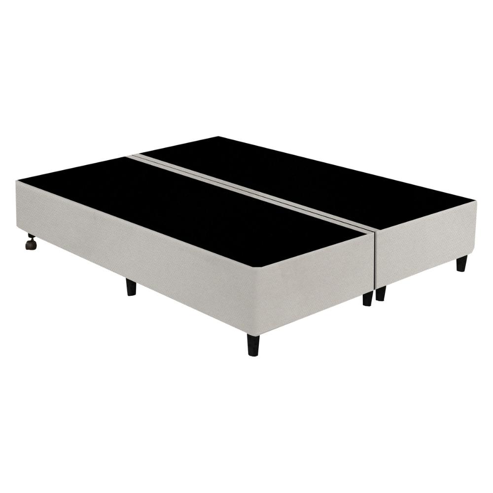 Cama Box Conjugado King com Colchão (193x72x203) Império Gazin CR35352 Areia/Off White