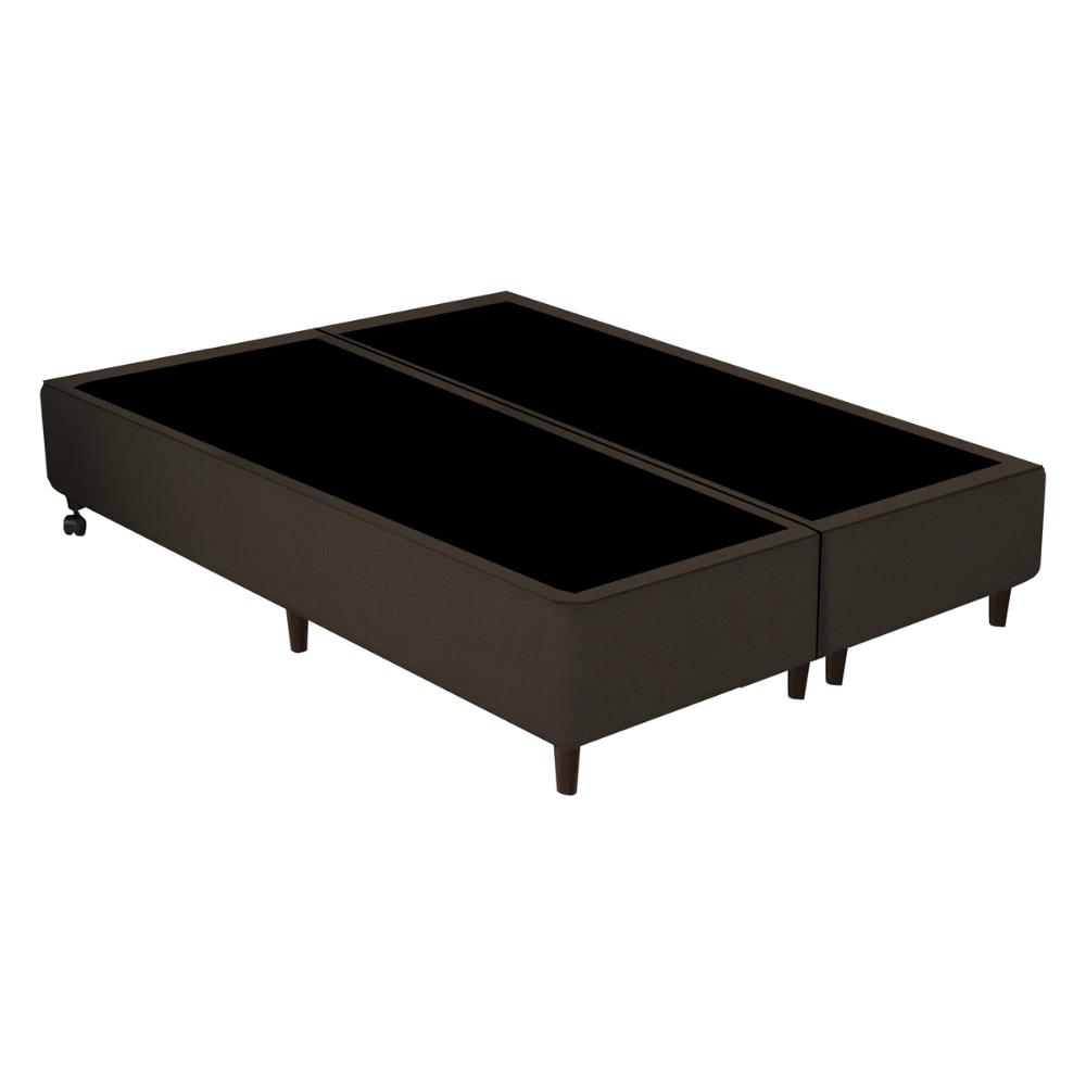Cama Box Conjugado King com Colchão (193x73x203) Sleep Gold Gazin CR35356 Marrom/Bege