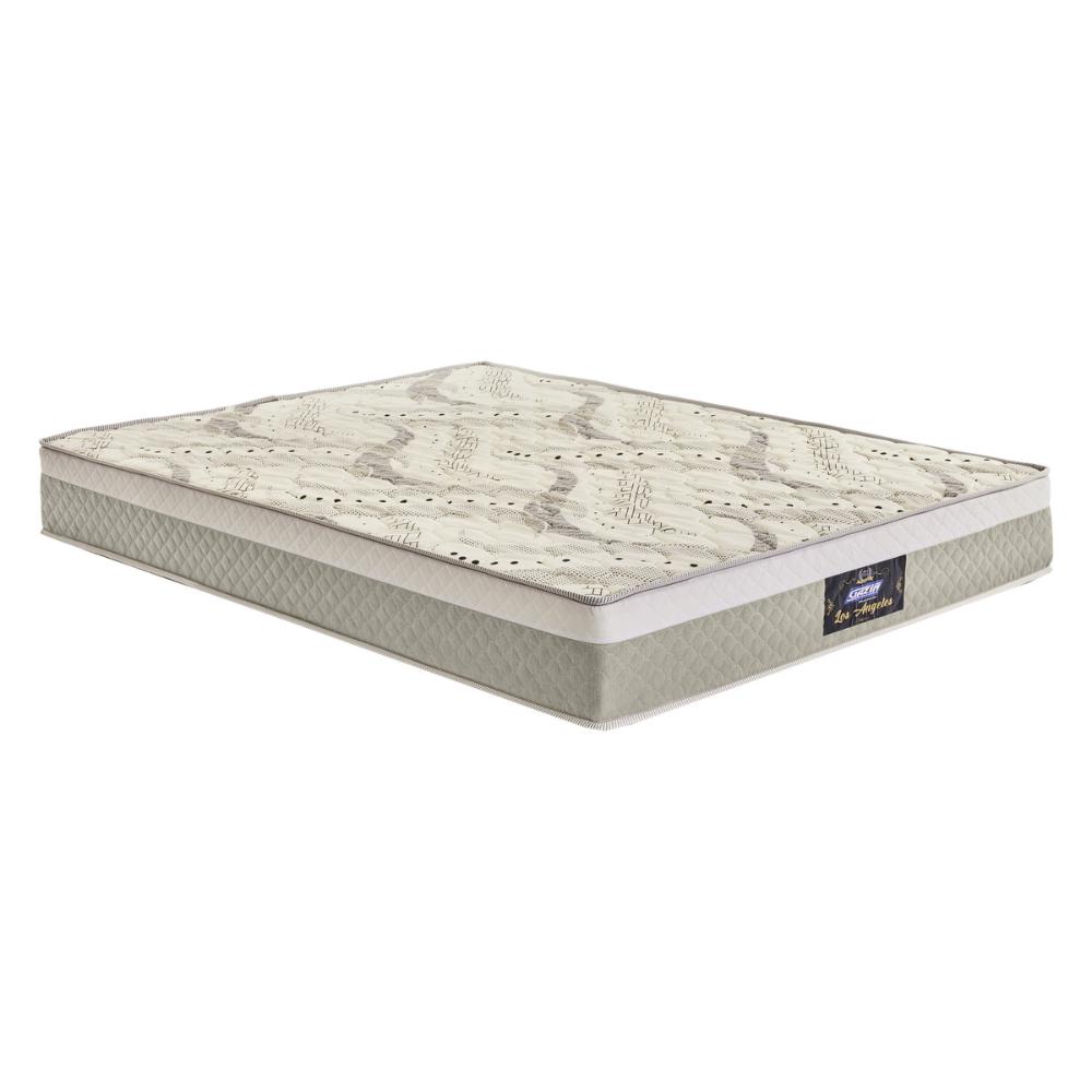 Cama Box Conjugado Queen com Colchão (158x62x198) Los Angeles Gazin CR35327 Areia/Marrom