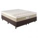 Cama Box Conjugado Queen com Colchão (158x62x198) Los Angeles Plus Gazin CR35329 Areia/Branco/Marrom