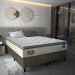 Cama Box Conjugado Queen com Colchão (158x66x198) Titan Firm Gazin CR35317 Areia/Marrom