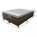 Cama Box Conjugado Queen com Colchão (158x67x198) Stone Plus Gazin CR35342 Marrom/Branco